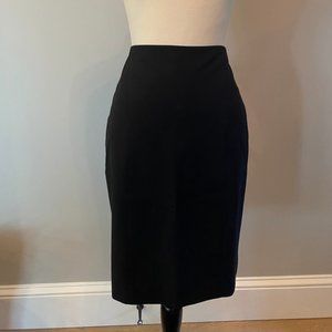 Halogen Mid-Length Black Classic Back Zip Skirt